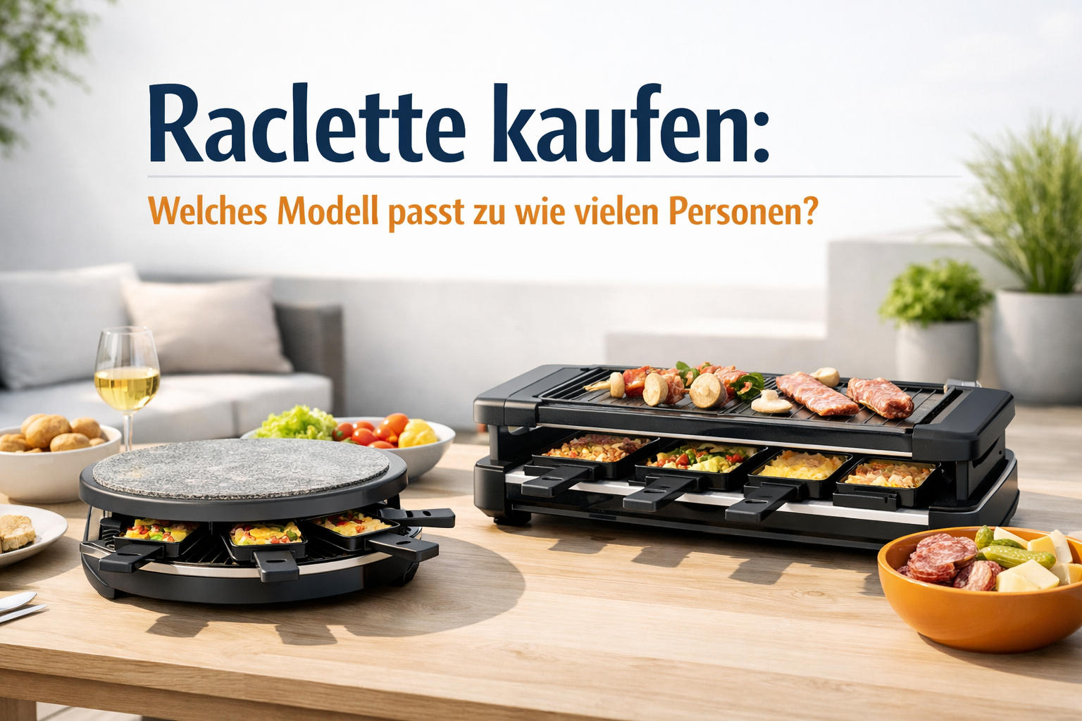 Raclette kaufen: Welches Modell passt zu wie vielen Personen?